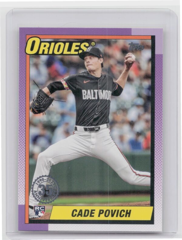 2025 Topps Cade Povich #T90-69 Orioles 1990 Topps Baseball 35th Anniversary