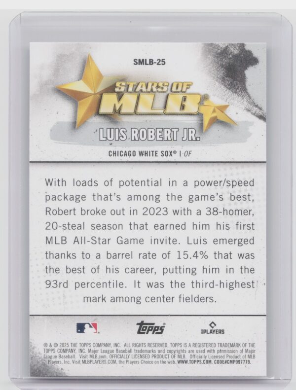 2025 Topps Luis Robert Jr. #SMLB-25 Sox Stars of MLB - Image 3