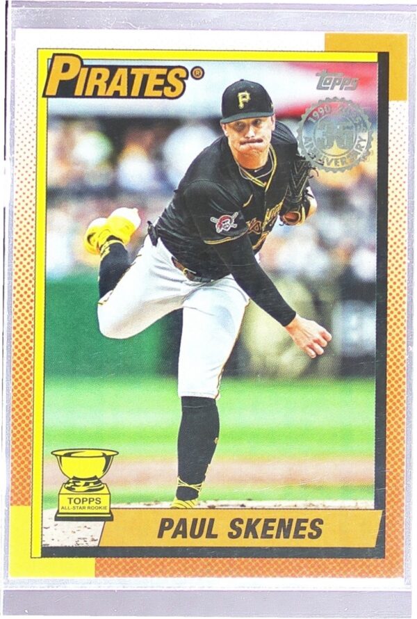 2025 Topps Paul Skenes #T90-63 Pirates 1990 Topps Baseball 35th Anniversary