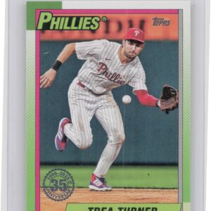 2025 Topps Trea Turner #T90-43 Phillies 1990 Topps Baseball 35th Anniversary